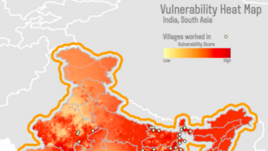 GIS-E creates a Vulnerability Heat Map for My Choices Foundation’s work